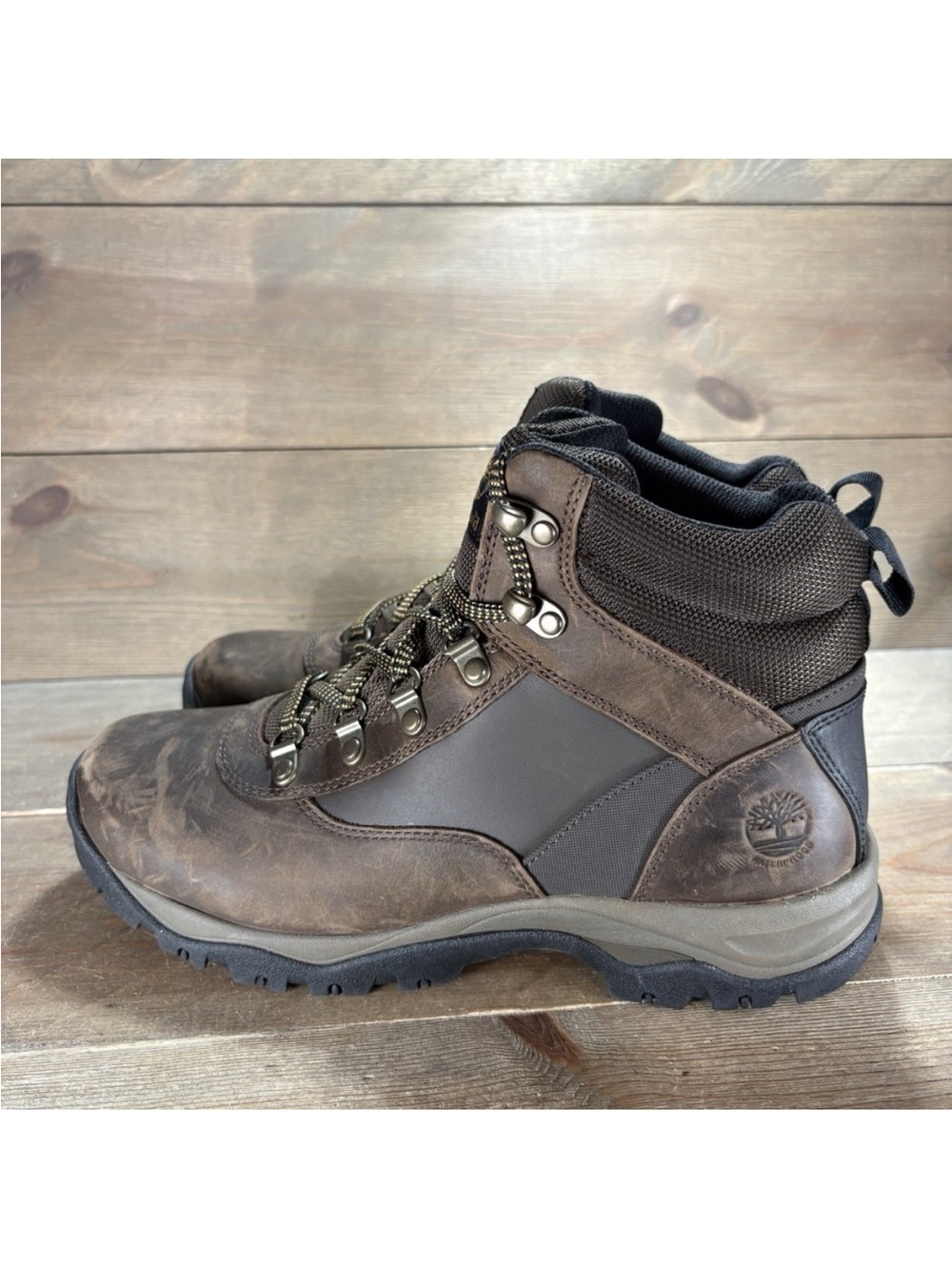 timberland keele ridge womens size 9 shoes brown leather waterproof hiking boots